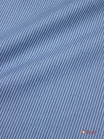 Джинсовая ткань "Тонкая полоска на голубой джинсе", ш.1.48м, хлопок-85%, п/э-15%, 140гр/м.кв