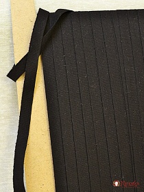 Лента саржевая цв.черный, ш.13мм, хлопок-100%