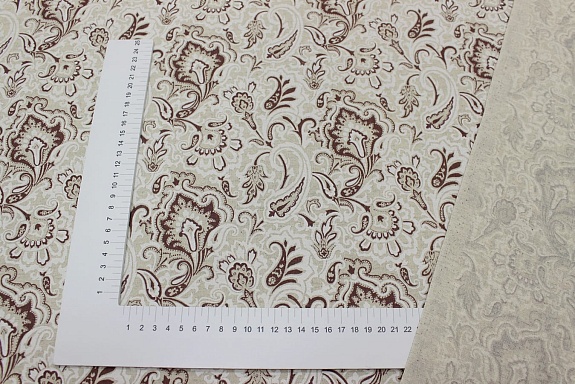 Полулен "Бухара" цв.коричневый (на суровом), ш.1.5м, лен-30%, хлопок-70%, 140гр/м.кв