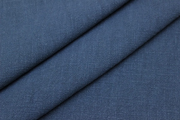 Крапива Рами (Ramie) цв.Темный лазурно-синий винтаж, ш.1.4м, крапива-100%, 240гр/м.кв