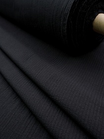 Муслин двухслойный стеганый с эф.жатости, цв.Черный, ш.1.4м, хл-100%, 200гр/м.кв