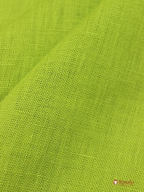 Лен блузочно-сорочечный с эффектом мятости цв.Яркий лайм, ш.1.45м, лен-100%, 155гр/м.кв