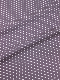 Штапель "Белый горох (3мм)" цв.серо-фиолетовый, СОРТ2, ш.1.42м, вискоза-100%, 95гр/м.кв