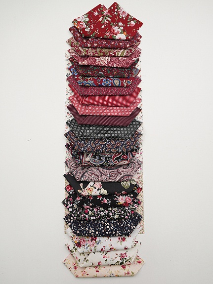 Набор тканей для рукоделия "Импортный хлопок: Кармина", 20*20 см, 25 шт