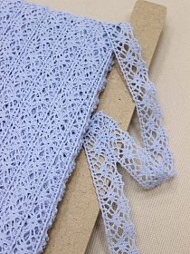 Кружево цв.небесно-голубая дымка, ш.20мм, хлопок-90%, п/э-10%, рис.015/20