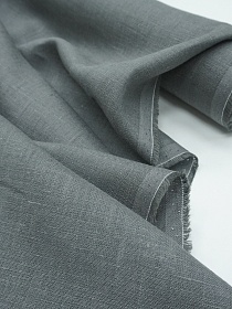 Лен костюмный с умягчением цв.Брезентово-серый, ш.1.5м, лен-100%, 185гр/м.кв