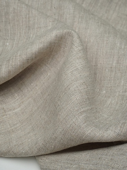 Лен умягченный цв.Натуральный, ш.1.5м, лен-100%, 230гр/м.кв