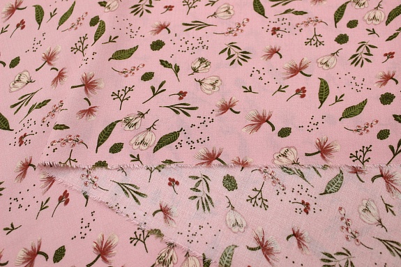 Штапель "Августина" цв.розовая дымка, ш.1.45м, вискоза-100%, 100гр/м.кв 