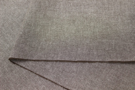 Вареный (стираный) хлопок цв.Горький шоколад меланж, ш.2.5м, хлопок-100%, 115гр/м.кв