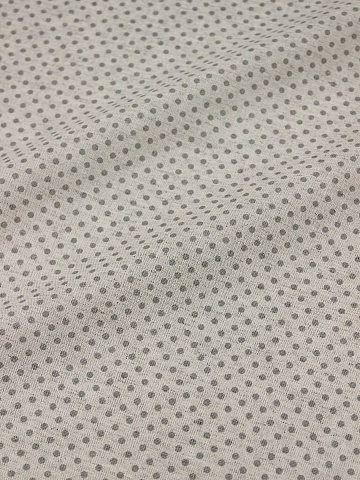 Полулен "Мелкий серый горох (3мм)" (на т.суровом), ш.1.5м. лен-30%, хлопок-70%, 140гр/м.кв