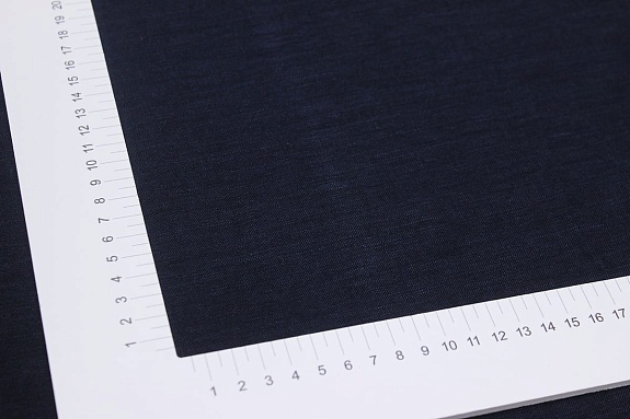Лен с вискозой с эффектом мятости цв.Темный чернильно-синий, СОРТ2, ш.1.45м, лен-53%, вискоза-47%