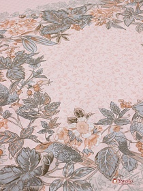 Перкаль "Лесная загадка" (Гол.платок 75*81см) цв.нежно-розовый персик, ш.1.5м, хл-100%, раппорт 81см