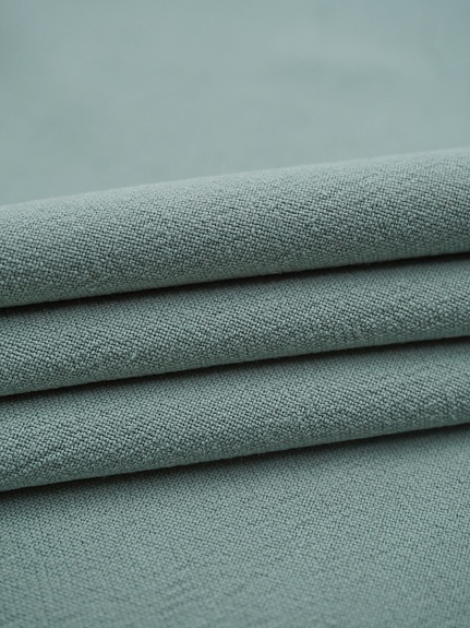 Крапива Рами (Ramie) с хлопком цв.Серо-мятная дымка, СОРТ2, ш.1.4м, крапива-50%, хлопок-50%