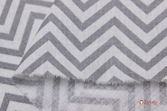 Поплин "Средний зигзаг" цв.серый, СОРТ2, ш.1.5м, хлопок-100%, 115гр/м.кв