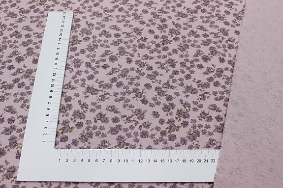 Теплый хлопок "Элиса" цв.бл.розово-сиреневый/сиреневый, ш.1.5м, хлопок-100%, 160гр/м.кв