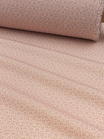 Хлопколен Цифр.печать "Монофлора" цв.бежево-розовый, СОРТ2, ш.1.4м, лен-10%, хл-85%, п/э-5%, 130гр/м.кв