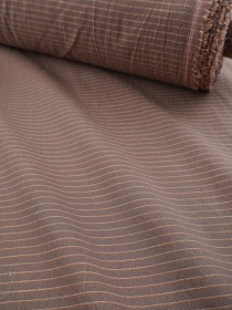 Вареный (стираный) хлопок "Двойная полоска" цв.кофейный, ш.2.5м, хл-100%, 115гр/м.кв