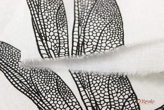 Поплин "Стрекоза на белом", ш.2.2м, хлопок-100%, 115гр/м.кв