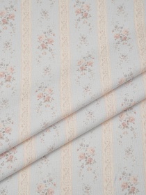 Микровельвет (Digital) "Цветочный горизонт" цв.голубой, ш.1.5м, хлопок-100%, 135гр/м.кв