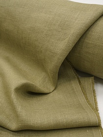 Лен костюмный с эффектом мятости цв.Оливково-серый-2, ш.1.45м, лен-100%, 190гр/м.кв
