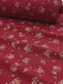 Теплый хлопок "Тихий акцент" цв.бордово-красный, ш.1.5м, хлопок-100%, 160гр/м.кв