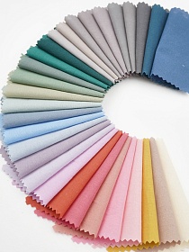 Комплект образцов "Вареный (стираный) хлопок однотонный"