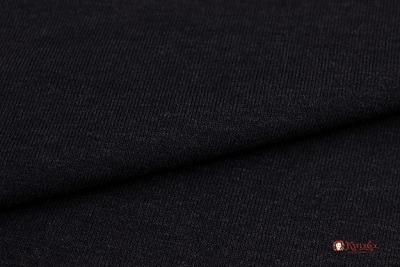 Футер 2-х нит. начес цв.Черный графит (меланж) с лиловым оттенком, ш.2.14м(1.07м*2, чулок), Карде/Ое