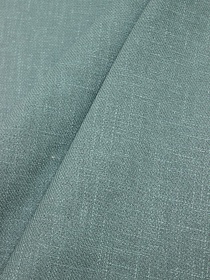 Мерный лоскут (ткань в отрезах) Конопля с хлопком-диагональ цв.Голубая ель, ш.1.37м, конопля-80%, хлопок-20%, 246гр/м.кв