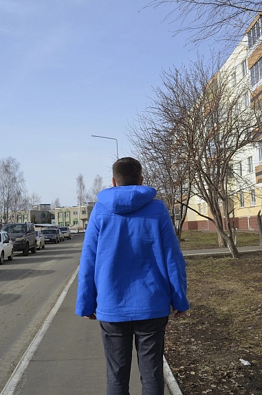 Куртка из башмачного полотна и теплого хлопка простеганного с ватином