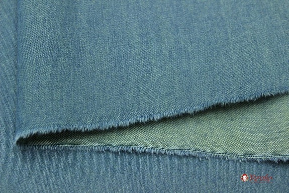 Сорочечная джинсовая ткань цв.Лазурно-серый винтаж, ш.1.43м, хлопок-50%, вискоза-50%, 130гр/м.кв