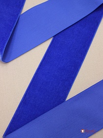 Лента бархатная цв.Василек, ш.50мм, полиэстер-100%