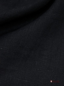 Лен костюмный с эффектом мятости цв.Сигнальный черный, ш.1.45м, лен-100%, 190гр/м.кв