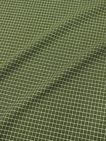 Мерный лоскут Пестрядь "Средняя клетка на т.болотно-зеленом", ш.1.42м, хлопок-95%, п/э-5%,140гр/м.кв