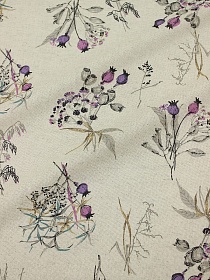 Полулен "Маковый спас" (на суровом),  ш.1.5м, лен-30%, хлопок-70%, 140гр/м.кв