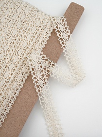 Кружево цв.суровый, ш.19мм, хлопок-100%, рис.047/3