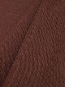 Мерный лоскут - Полулен с умягчением цв.Темный коричнево-каштановый, ш.1.5м, лен-30%, хлопок-70%