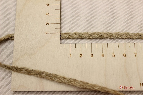 Тесьма плетеная Косичка, 6мм, джут-100%