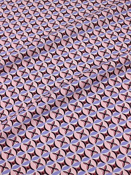 Штапель "Экспрессия" цв.розовый/сиреневый, ш1.46м, вискоза-100%, 90гр/м.кв 