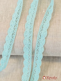 Кружево цв.мята, ш.19мм, хлопок-90%, п/э-10%