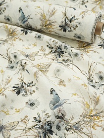 Лен костюмный Цифр.печать "Вечерний сонет", ш.1.5м, лен-100%, 190гр/м.кв