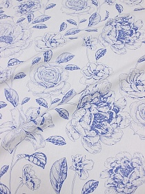 Сатин "Шанти" цв.синий, ш.1.60м, хлопок-100%, 100гр/м.кв