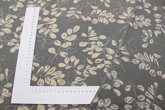 Штапель Премиум "Дыхание осени" цв.шалфей, СОРТ2, ш.1.46м, вискоза-100%, 115гр/м.кв