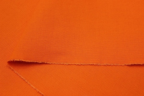 Саржа цв.Темно-оранжевый, ш.1.5м, хлопок-100%, 260гр/м.кв
