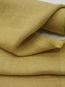 Лен костюмный с эффектом мятости цв.Песочно-желтый, ш.1.45м, лен-100%, 250гр/м.кв