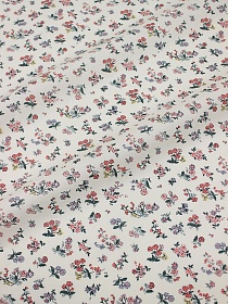 Импорт. хлопок "Аленушкин букетик на кремовом", ш.1.45м, хлопок-100%, 100гр/м.кв