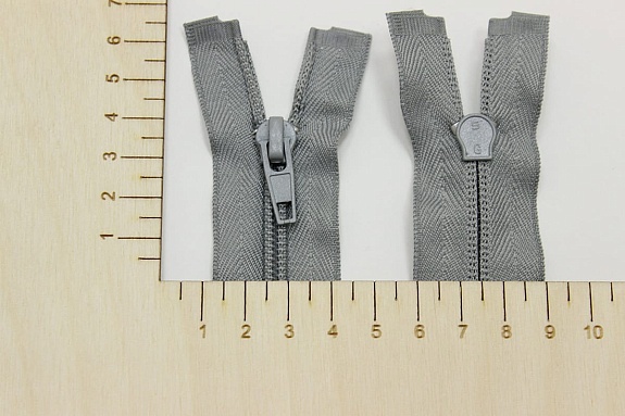 Молния спиральная №5 цв.серый с оливковым оттенком, 65см