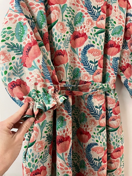 Платье из полульна "Цветущие маки"