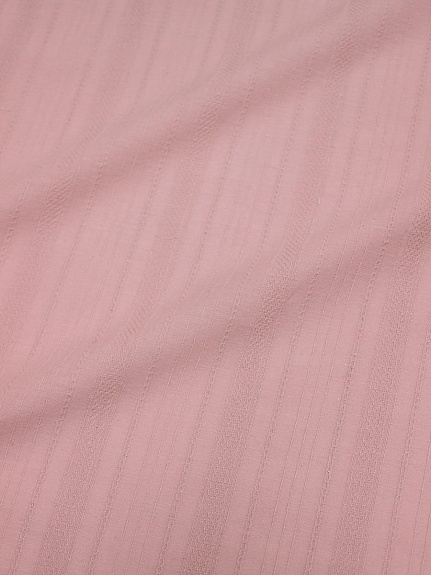 Фактурный хлопок "Рельефные полоски" цв.винтажный пыльно-розовый, ш.1.47м, хл-100%, 110гр/м.кв
