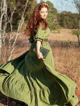 Платье из 100% Льна "Лесная фея"