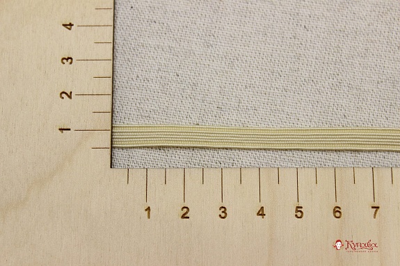 Резинка бельевая цв.Св.бежево-желтый, ш.6мм, 10м